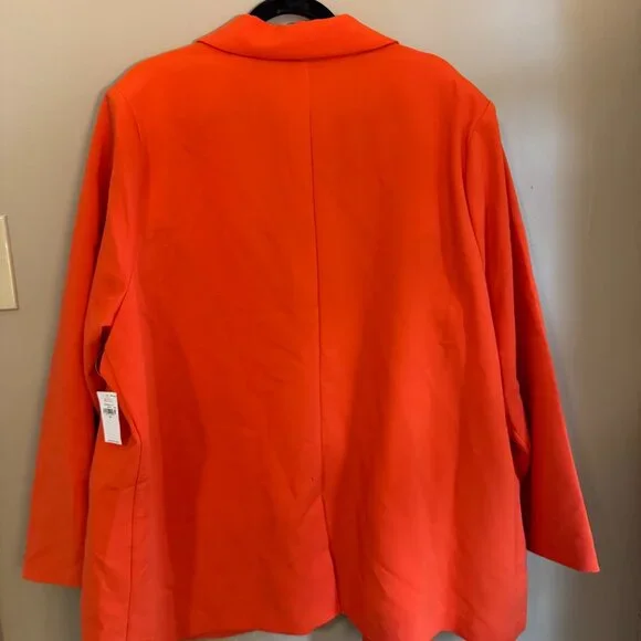 Old Navy Relaxed Blazer Warm Sunset Long Sleeve 2 Button Unlined Jacket - Picture 12 of 16